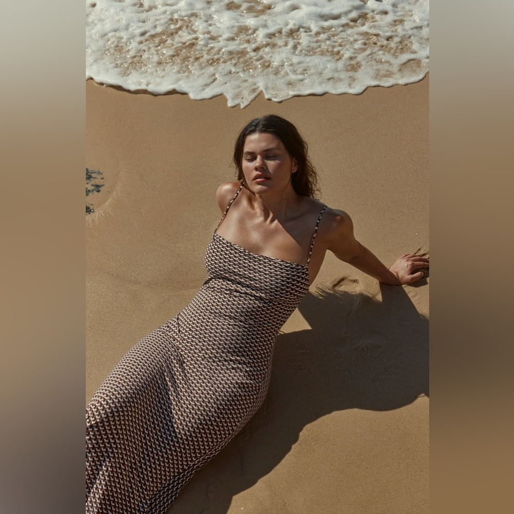 ISO Monday “Cote D’azur Dress” in “Husk Geo”
